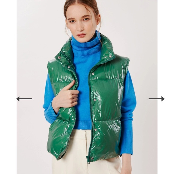 Deluc Jackets & Blazers - Women’s Dèluc Kelly Green Nylon Marmi Puffer Vest Size XS